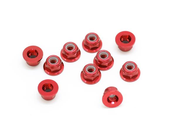 SWORKz Stopmutter mit Scheibe Aluminum M3 rot (10)